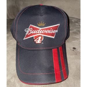 NASCAR Budweiser Racing #4 Kevin Harvick Strapback Adjustable Baseball Hat Cap‎